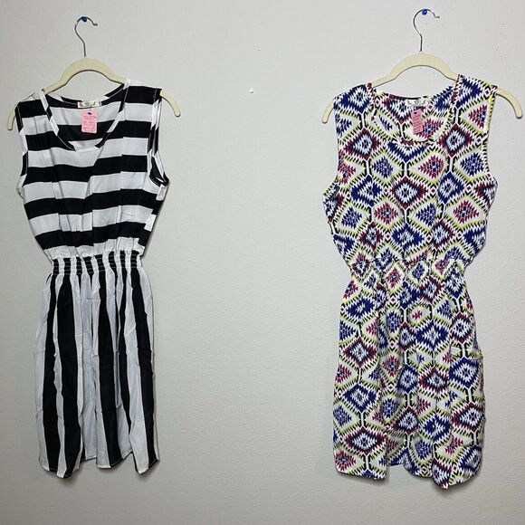 2 PC BUNDLE Drunken Tango 2X Swim Coverup Popover/Polyester Skater Sundress’s - Picture 8 of 8
